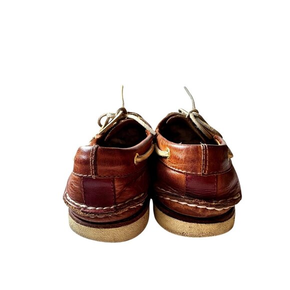 Sperry Authentic Original 2-Eye Boat Shoes Brown Leather Classic Nautical Loafer - Picture 7 of 10